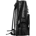 thumbnail image 5 of 24 Pack of Bulk Wholesale Solid Color Reflective Transparent See Through Mesh Stadium Approved Backpacks for Travel and Commuting in Black, 5 of 7
