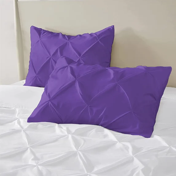 Egyptian Cotton Euro Sham 18X18 Size Pillow Covers Pinch Pleated 600 TC Sateen Soft And Smooth Cotton Comfortable Bed Pillow Cover (Set of 2, Royal Blue)