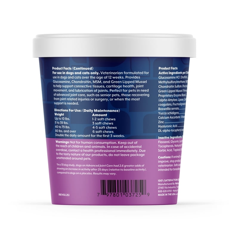 NaturVet ArthriSoothe-GOLD Advanced Pet Care Chewable Supplements for Dogs  & Cats, Hip & Joint Support, 70 Soft Chews - Walmart.com