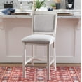 thumbnail image 2 of Powell Drew 25" Counter Stool, Set of 2, White/Gray, 2 of 10