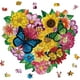 thumbnail image 1 of 200 piezas de rompecabezas de madera con diseño de mariposas de amor para adultos, 12,99 x 11,22 pulgadas, flores, rompecabezas de madera coloridos para cumpleaños., 1 of 7