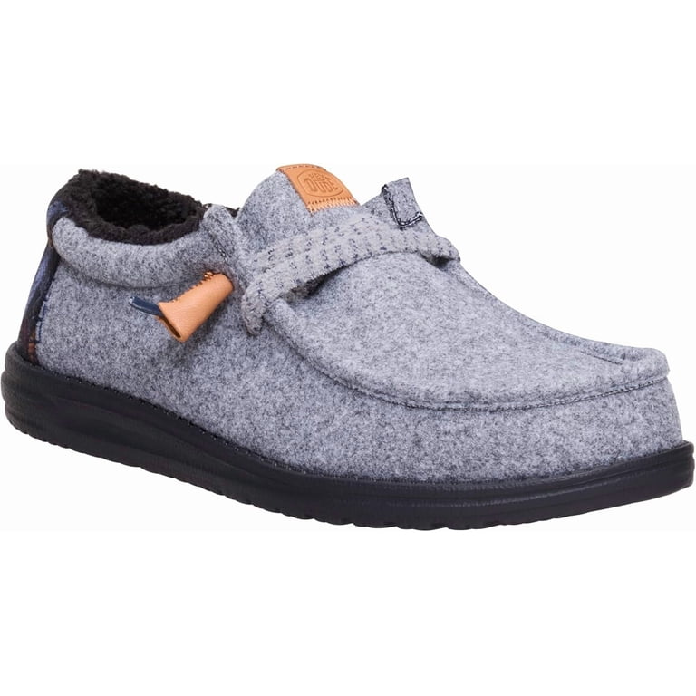 HEYDUDE Wally Cozy Plaid Smoke Grey/Multi 11, Mens Shoes  display picture 3