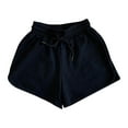 thumbnail image 2 of Finelylove Womens Lounge Shorts Women'S Hiking Shorts Jean High Waist Rise Solid Black L, 2 of 3