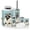 Color 1, variant on Bathroom Accessory Set 6 Piece with Funny Raccoon Wild Animal Trash Panda Raccoon Character Toothbrush Holder, Soap Dispenser, Soap Dish, Trash Can with Lid, Toothbrush Cup, Toilet Brush Holder
