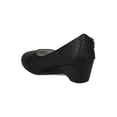 thumbnail image 3 of Little Angel Hailey-488E New Girl Glitter Round Toe Bow Kiddie Heel Wedge Sandal, 3 of 5