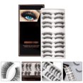 thumbnail image 1 of Houderco 10 Pares De Pestañas Postizas 3D Negras Naturales Para Maquillaje Con Y Ajustable, 1 of 7