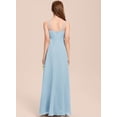 thumbnail image 2 of Drtj 2-14T Kids Teens Junior Bridesmaid Flower Girl Dresses A-line V-Neck Floor-Length Chiffon, 2 of 5