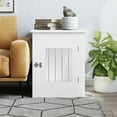 thumbnail image 3 of vidaXL Dog Crate Furniture White Engineered wood, steel Medium Dog Crate, 3 of 12