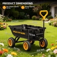 thumbnail image 5 of CAMMOO 900lbs Utility Heavy-Duty Garden Dump Cart Wagon DIY Expandable Capacity Over 4 Cu.Ft with 10" NO-FLAT TIRES for Landscaping Gardening, 5 of 11