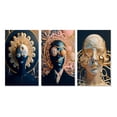 thumbnail image 2 of Designart "Future Vision Sci-Fi Portrait of a Man II" Man Wall Art Set Of 3 - Glam Blue Gallery Set For Office Decor, 2 of 6