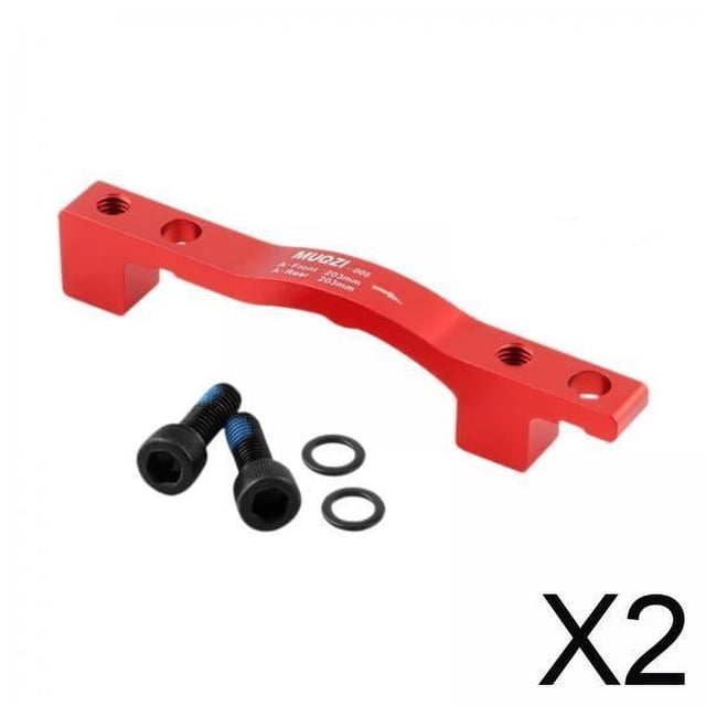 2x Adaptador De Freno De Disco De Bicicleta Pieza De Repuesto Convertidor De Soporte De Freno De Disco Rojo
