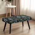 thumbnail image 4 of XYZCANDO Leave Polyester Spandex Fabric Bench Seat Cover with Pet Hair Resistant, Full Elastic Wrap Anti-Wear Bench Covers for Living Room, 4 of 9