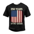 thumbnail image 4 of Mens Patriotic Shirt Independence Day 250 Anniversary Usa Shirts Short Sleeve Graphic American Flag T Shirts Crew Neck Muscle Fit We the People Tees Black M, 4 of 4