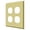 Polished Brass, variant on Deltana SWP4771U10B Switch Plate, Quadruple Outlet in Oil-rubbed Bronze
