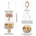 thumbnail image 4 of Macrame 1/2/3 Tier Hanging Basket Space Saving Hanging Fruit Produce Basket for Kitchen Boho Decorative Hanging Plant Holder, 4 of 4