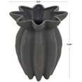 thumbnail image 3 of DecMode 12" Speckle Textured Black Ceramic Vase with Tulip Style Opening, 3 of 9