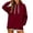 Wine-02, variant on Nugftut Hoodies for Women Long Sleeve Trendy Sweatshirt Comfort Pullover with Pocket