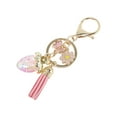 thumbnail image 5 of Unique Bargains 1 Pc Fashion Keychain Strawberry Butterfly Flower Tassel Handbag Charm Bag Accessories Transparent Pink, 5 of 5