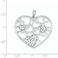 thumbnail image 2 of Sterling Silver Polished & CZ Hearts Pendant QP2071, 2 of 2
