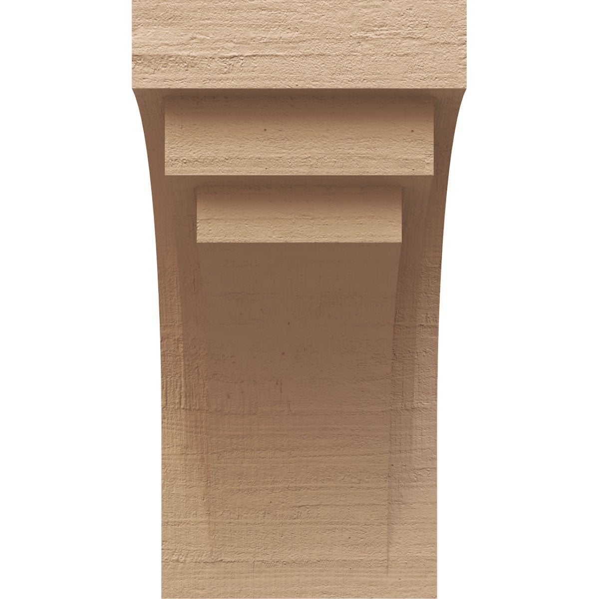 11"W x 11"D x 22"H Wide Rockford Rough Cedar Woodgrain TimberThane Corbel, Primed Tan