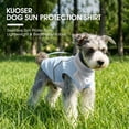 thumbnail image 4 of Kuoser UPF 50+ Sun Protection Dog Shirt, UV Protection Pet T-Shirt with Zipper and Reflective Strips, Breathable, Quick-Dry and Lightweight Vest for Large Dogs, Blue, 3XL, 4 of 7