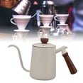 thumbnail image 3 of Yajisi 600 ml 304 Stainless Steel Gooseneck Coffee Kettle with Long Spout and Wooden Handle – Ideal for Pour‑Over Brewing, 3 of 7