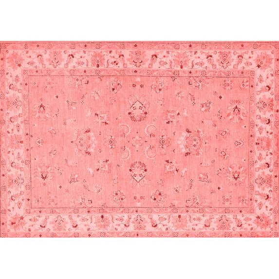Ahgly Company Indoor Rectangle Oriental Red Traditional Area Rugs, 8' x 10'