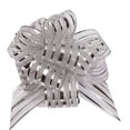 thumbnail image 1 of FQTANJU Pull Bow, Large, Organza, 6 Inches, 5 Pieces, Silver, 1 of 6