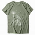 thumbnail image 4 of Paguaki T Shirts for Women Dandelion Slogan Letter Print Tees Crew Neck Short Sleeve Casual Summer Tops Womens Graphic Tees, 4 of 9