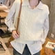 thumbnail image 3 of Suéter chaleco mujer chaleco suelto sin mangas sólido cuello redondo tejido chaleco dama estilo coreano otoño invierno mujer pulóveres 2024 nuevo, 3 of 5