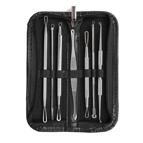 SHISUYAN 7pcs Blackhead Pimple Extractor Tool Kit for Blemish Removal