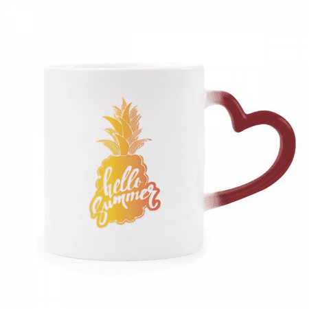 

PineFruit Summer Sunshine Fruit Heat Sensitive Mug Red Color Changing Stoneware Cup