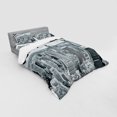 thumbnail image 3 of Ambesonne City Bedding Set 3 Pcs, Manhattan Urban Scenery, Twin, Grey, 3 of 3