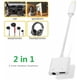 thumbnail image 3 of Adaptador jack para Iphone 13 Pro, adaptador de audio auxiliar de 3,5 mm y función 2 en 1, 2 en 1 de 3,5 mm + versión de tarjeta de sonido de carga (carga, escucha canciones, tarjeta de sonido en vivo, micrófono), 3 of 5