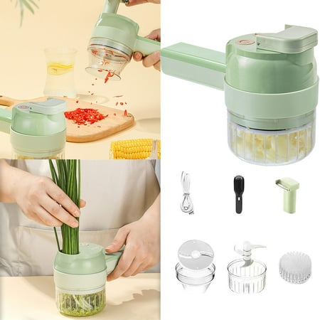 

NIUREDLTD Vegetable Cutter Multi Function Household Cooking Auxiliary Food Machine New Wireless Electric Dicer Beating Garlic Minced Meat