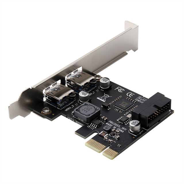 Amdohai PCI-E à USB3.0 Carte d'Extension PCI Express Adaptateur Convertisseur Carte Face Expansion Interface Module d'Alimentation pour Ordinateur de Bureau