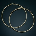 thumbnail image 3 of KoolJewelry 14k Yellow Gold Hoop Earrings (2 mm x 20, 25, 30, 35, 45, 70, 90 mm), 3 of 6