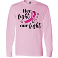 thumbnail image 3 of Inktastic Breast Cancer Awareness Her Fight is Our Fight Long Sleeve T-Shirt, 3 of 5
