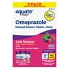 (3 pack) (3 Pack) Equate Acid Reducer Omeprazole Delayed Release Wildberry Mint Tablets, 20 mg, 42 Ct, 3 Pk - Treats Frequent Heartburn