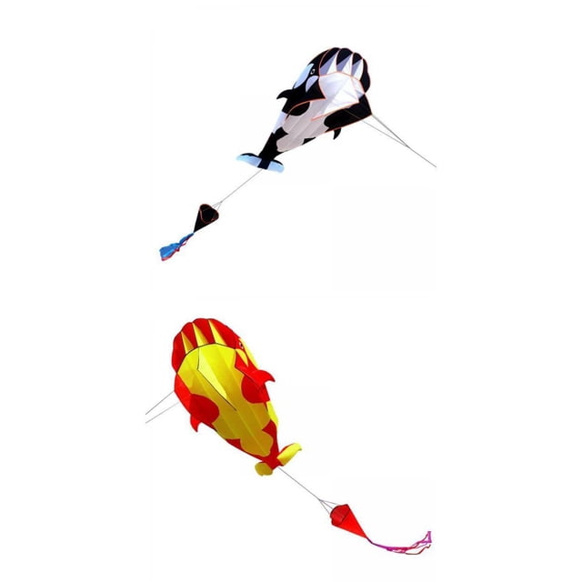 2 Cometas de Ballena Asesina en 3D de Dibujos Animados, Grandes para Viajes, Jardín, ejercicio de Acampada Al Hugo Cometa de ballena asesina