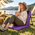 thumbnail image 4 of Folding Beach Chair Mat with Backrest Portable Lightweight Outdoor Seat with Carry Bag Breathable Mesh Seat for Picnic Beach Garden Camping Purple, 4 of 4