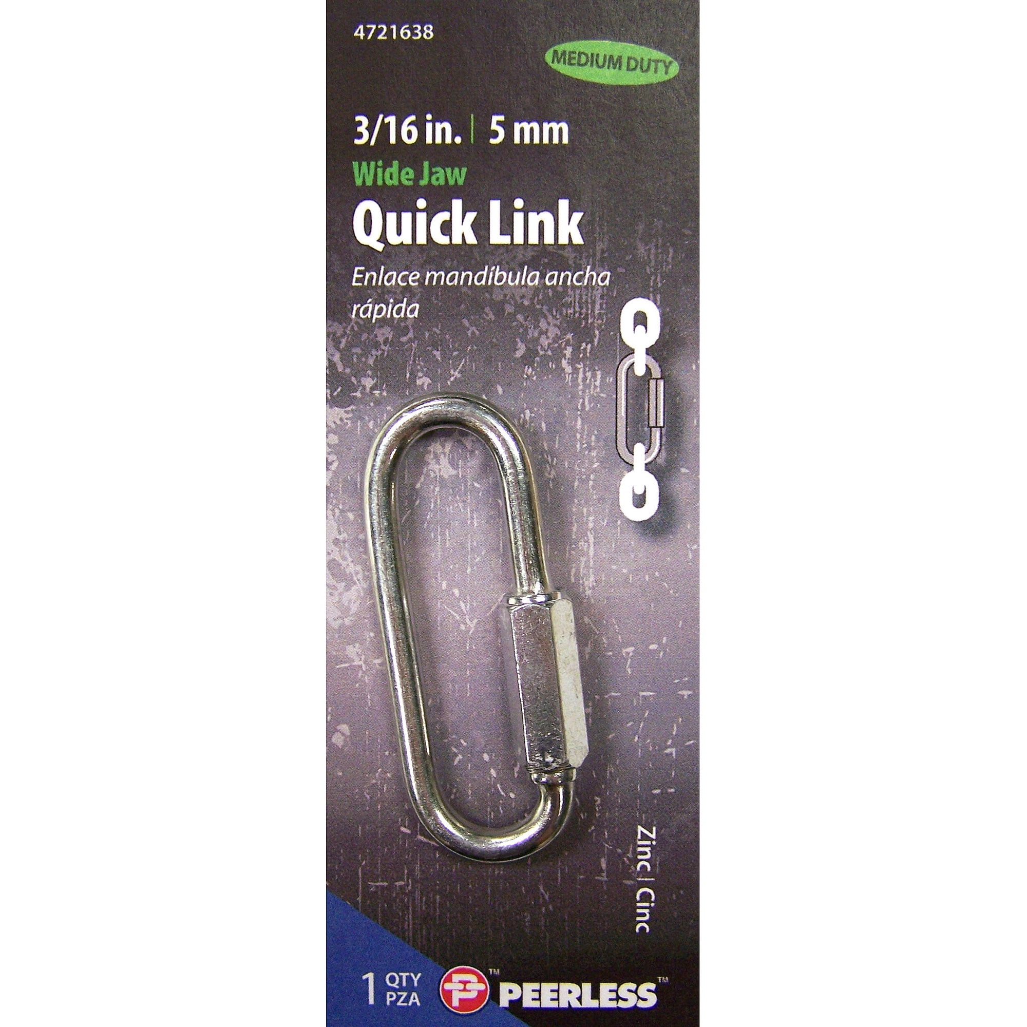 Peerless 3/16" Wide Jaw Quick Link