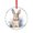 Pattern-5, variant on Bunny And Bird Flying In A Balloon Christmas Ornament Colorful Bunny Rabbit Glass Round Ornaments for Home Office Xmas Tree Decor