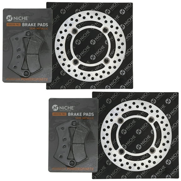 Niche Front Brake Rotor Pad Semi Metallic Kit for Polaris 2205949 5254999 UTV MK1006800