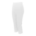 thumbnail image 4 of CHENHANN Capri Leggings For Women 2026 Fashion Mesh Design Knee Length Legging Summer Pants For Women Lightweight Summer Pants Women White Capri For Women, 4 of 8