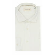 Tintoria Mattei 954 Men's White Cotton Button Up Diamond Dot Dress Shirt - 40-15.75 (M)