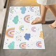thumbnail image 3 of SKYSONIC Toilet Bathroom Rugs Sets 2 Piece, Cute Cloud Rainbow Soft Absorbent Fluffy Toilet Mat Set Non-Slip Rubber Backing Bath Mats for Bathroom,23.6"x15.7"+17.3"x13.4", 3 of 7