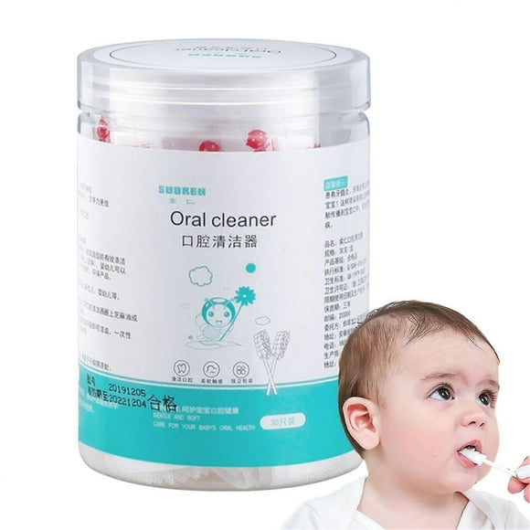 Baby toothbrushes, tongue cleaners, oral swabs, individually packaged, baby dental care.