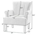 thumbnail image 2 of Accent Chair, Rivet Tufted Armchair, Single Lounge Sofa Club Chair for Bedroom Office, Navy Blue, 2 of 9