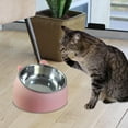 thumbnail image 5 of DOLITY Pet Feeder Raised Food Feeder Cat Dog Neck Protective Bowl Pet Supplies Anti Slip Metal Pink, 5 of 8